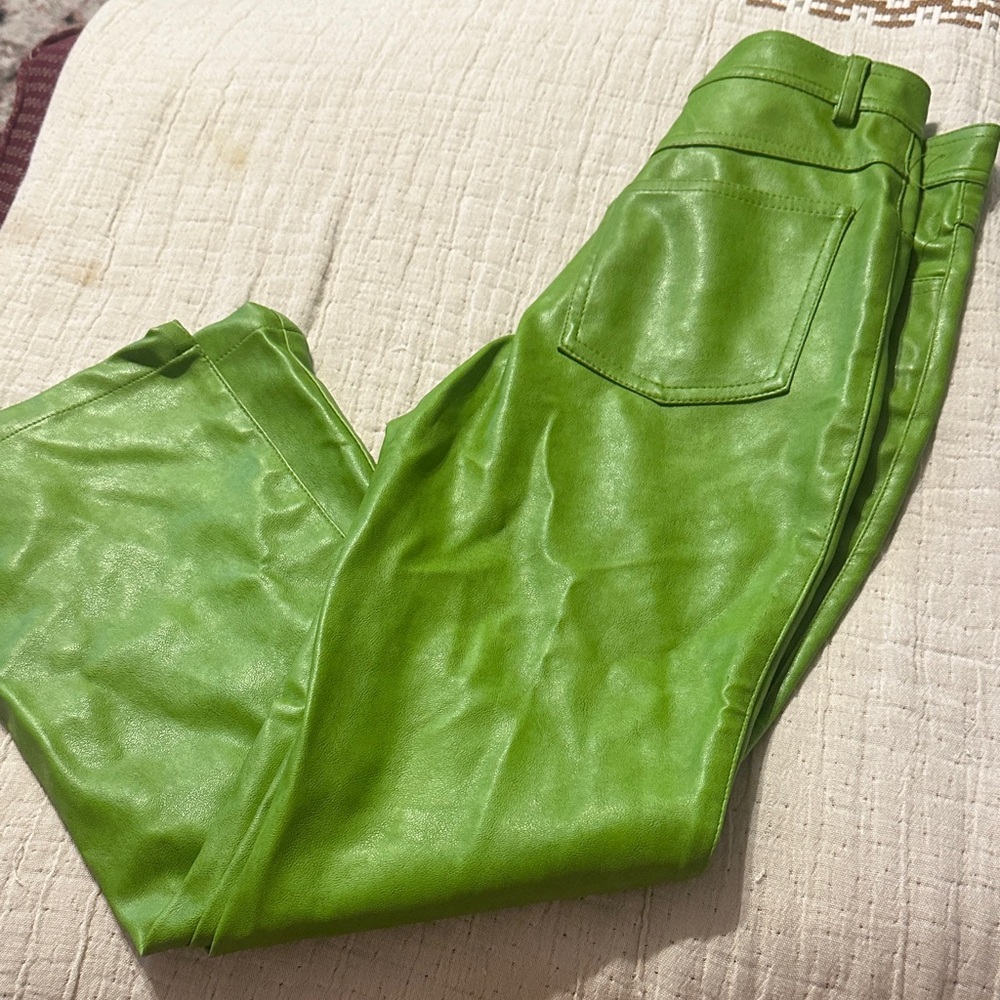 Camp Beverly Hills Vibrant Green kids pants size 8 vintage